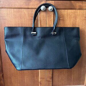 Diane Gilman‎ DG Lux Sport Black Leather Tote Bag 🖤